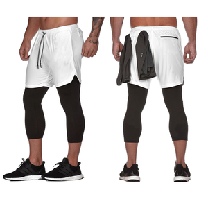 ST01 Summer Casual <b>Mid</b> Anti-Wrinkle Breathable Quick Dry Polyester Board Shorts Men's Sports Workout Running Training Gym Shorts - Product Image 1