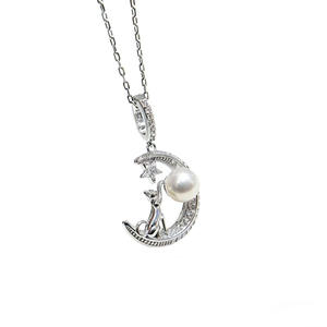 Accessoires en perles DIY 31479, pendentif en argent S925, perles de 5 à 7 mm, support vide, bouton pendentif or/argent, motif diamant taille princesse - Product Image 5