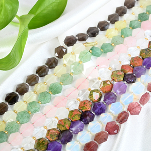 Wholesale Natural Crystal Loose Beads Faceted Gemstone Hexagram Shape Beads for Jewelry Making - Product Image 2