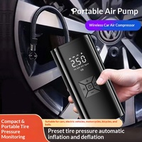 Pompe à air portable intelligente pour voiture, 4500 mAh, sans fil, gonflable, pression des pneus, charge USB, pompe à air multifonction d'urgence pour moto