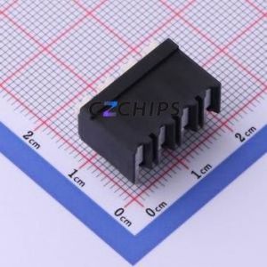 JL212R-50004B01 Spring Terminal Block Bent Lead Through Hole,P=5mm Connector 1x4P 5mm Black Right Angle Insert - Product Image 2