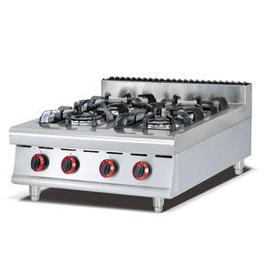 موقد غاز تجاري للطاولة GH-787-1، معدات طهي ثقيلة للفنادق، موقد غاز بأربعة شعلات بدون فرن - Product Image 1
