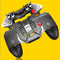 Factory MEMO AK77 contrôleur de jeu de batterie intégré à Six doigts pour manette de déclenchement PUBG avec ventilateur de refroidissement pour IOS et Android Mobile