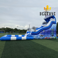 Équipement de jeu aquatique extérieur Toboggan gonflable de piscine Toboggan gonflable pour enfants adultes