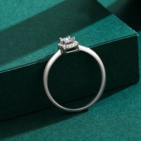 Bague en argent sterling S925 Ada Jewelry, design simple, zircon taille princesse 1 carat pour femme