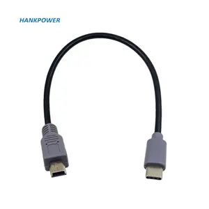 USB Type C 3.1 Male To Mini USB 5 Pin B Male Plug Converter OTG Adapter Lead Data Cable For Macbook Mobile Phone