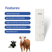 Animal Bovin Grossesse précoce Sang total Kit de détection rapide carte à bandelettes Kit de test de grossesse PAG pour sérum de vache bovin