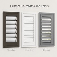 Fenêtre à persiennes en aluminium moderne et personnalisée, résistante au vent, avec lames réglables et revêtement poudré pour la ventilation