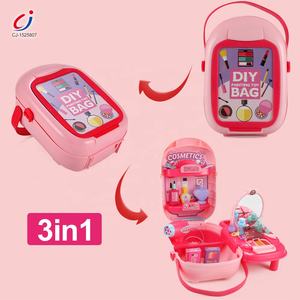 Chengji niños espejo de plástico tocador juguete maleta portátil estilo princesa juego de simulación preescolar niños Juego de <span class=keywords><strong>maquillaje</strong></span> - Product Image 3
