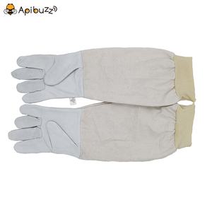 ถุงมือผึ้งหนังแพะที่ดีที่สุดสำหรับการขายถุงมือเลี้ยงผึ้งพร้อมยางหุ้มข้อผ้าใบวัสดุสำหรับผึ้ง - Product Image 1