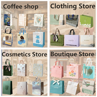 Bolsas de Regalo de Papel Impresas en 2 Colores, Fabricadas a Máquina, Bolsas de Papel Moradas OEM/ODM