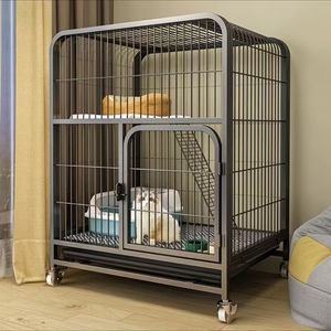 Home Indoor Cat Cage Extra-<b>Large</b> Spacious Cat Villa with Integrated Litter <b>Box</b> Cat Castle Cat Cage and Cat Climbing House - Product Image 6