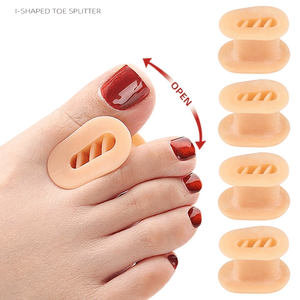 Séparateur d'orteils en gel de silicone ABS, correcteur d'<span class=keywords><strong>hallux</strong></span> <span class=keywords><strong>valgus</strong></span>, alignement orthopédique, soulagement de la douleur, souple et réglable - Product Image 2
