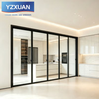 Porte pliante en alliage d'aluminium ultra-étroite, application multi-scènes, différents types de verre au choix