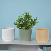 Pot Bunga Tanaman Geometris 2024, Pot Keramik Sukulen Kecil untuk Rumah & Taman, Modern, Custom, Grosir