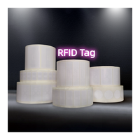 Étiquette autocollante RFID UHF passive double puce KU7 longue portée, mini, étanche, pour inventaire d'actifs, 100 000 cycles de service