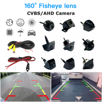 Caméra de recul étanche Ip68 Ahd Fish Eye 720P 160 degrés grand Angle avec ligne de stationnement caméra cachée caméras de recul de voiture