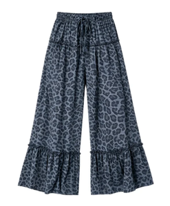 <span class=keywords><strong>Pantaloni</strong></span> <span class=keywords><strong>a</strong></span> Zampa Larghi da Donna con Stampa Camouflage, Vita Elastica, Stile Casual Boho, <span class=keywords><strong>Pantaloni</strong></span> <span class=keywords><strong>Palazzo</strong></span> - Product Image 4