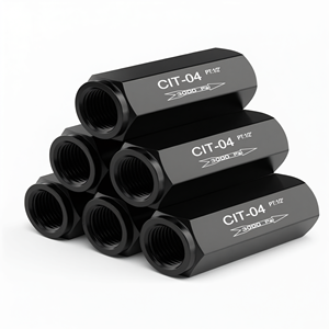 CIT Hydraulisches Rückschlagventil Inline-Rückschlagventil aus Kohlenstoffstahl PT-1/2 3000 Psi für Hydrauliksysteme - Product Image 1