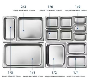 Bandeja Gastronorm 1/4 GN Comercial de Acero Inoxidable Antiadherente para Alimentos, para Hoteles y Restaurantes - Product Image 5