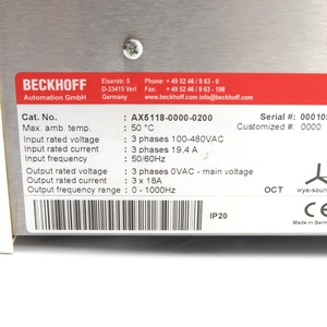 Unidad de Control Digital Compacta Beckhoff Original Nueva AX5118-0000-0200 - Product Image 6