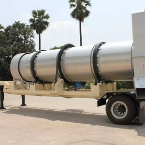 Planta mezcladora de asfalto de tambor portátil 120 TPH para trabajo en carretera de betún hecho en India - Product Image 1