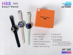 H88 4G SIM Card Smart Watch for Women Android Phone Watch 3GB 32GB Global Version Unlocked GPS WiFi <b>Camera</b> WhatsApp Video Call - Product Image 6