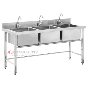 <span class=keywords><strong>Cucina</strong></span> di alta qualità inox scrivania da pranzo mobili forte in acciaio inox tavolo con doppio lavello <span class=keywords><strong>per</strong></span> la vendita - Product Image 3