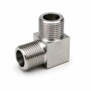 Raccord coudé à 90 degrés en acier inoxydable 304, filetage mâle-femelle, usinage CNC, pour connexion de conduites d'eau, d'huile et de gaz - Product Image 1