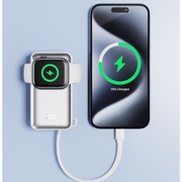 Batterie externe magnétique grande capacité avec double câble intégré, chargeur portable rapide, affichage numérique, sortie 22,5 W, compatible Smart