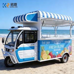 Triciclo Food Truck, Carrito de Comida Móvil para Mercados Nocturnos, Triciclo Eléctrico Multifuncional para Venta Ambulante - Product Image 5