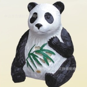 Lampe de jardin en résine Panda, luminaire LED encastré en plastique, éclairage extérieur - Product Image 2