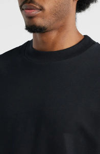 T-shirt pour homme surdimensionné à épaules tombantes, coupe ample, impression personnalisée de logo, t-shirt streetwear vierge pour homme - Product Image 4