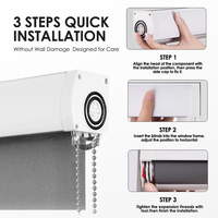 Persianas Enrollables de Instalación sin Taladro, Operación Manual sin Cables, Persianas de Presión, Instalación Sencilla para Ventanas Interiores