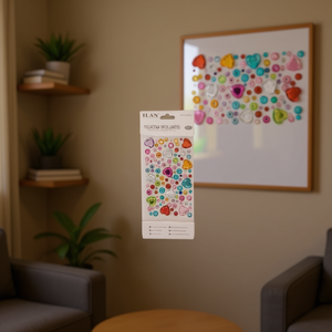 ILAN Adesivi Decorativi Brillanti a Forma di Cuore 3-18mm Colorati per Decorazione Casa - Product Image 2