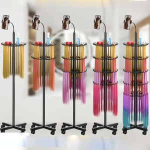 2026년 신제품 헤어 익스텐션 스탠드, 휴대폰 거치대 포함, 높이 조절 가능, 브레이딩 헤어 랙, 이발 도구, 가발 보관 선반 - Product Image 1