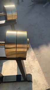 Haltères dorés rotatifs de luxe de haute qualité 2.5-300kg en acier inoxydable en acier fixe pour la salle de sport à domicile - Product Image 2