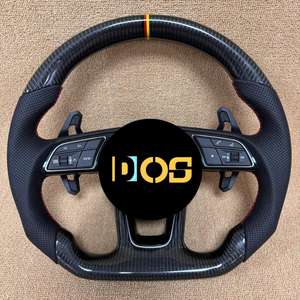 Cuir perforé en fibre de carbone forgé pour <span class=keywords><strong>Audi</strong></span> <span class=keywords><strong>Q</strong></span> C8 A1 A3 A4 A5 A6 A7 A8 B6 B7 B8 B9 C6 C7 TT R8 Volant de voiture DOS - Product Image 6