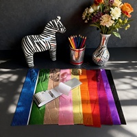 Tuiles de mosaïque en verre autocollantes colorées, carrés pour projets artistiques DIY pour enfants