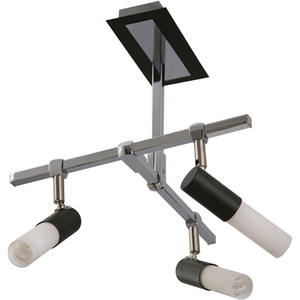 Bruno 3xGU10 L.27xAn.30xAl.31cm Wengue/Lámpara de techo cromada - Product Image 1