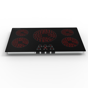 Cuisinière à <span class=keywords><strong>induction</strong></span> de cuisine personnalisée contrôle tactile cinq plaques électriques à <span class=keywords><strong>induction</strong></span> infrarouge intégrées - Product Image 2