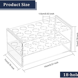 Nouveauté 2025 : support à tubes à essai en acrylique transparent personnalisé pour laboratoire scolaire - Product Image 2