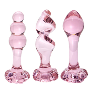 Bouchons anaux en verre rose, perles anales, godets, dilatateurs anaux, jouets sexuels fétichistes gays, outil de masturbation pour adultes - Product Image 1