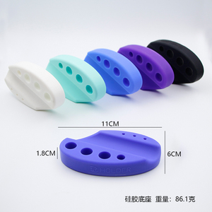 Support en silicone pour nail art, coupelle en caoutchouc pour pigments, pour accessoires de manucure et microblading - Product Image 2