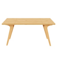 Table basse transformable 2 en 1 en bois naturel, hauteur réglable, table à manger extensible pour la maison