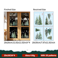 Autocollant de Noël statique pour fenêtre, électrostatique, double face, réutilisable, décoration de maison, autocollant détachable