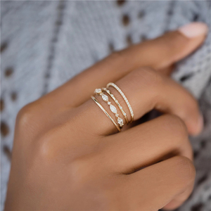 Bague ROXI en argent sterling 925 plaqué or 18 carats avec zircon blanc transparent, motif élégant en forme de diamant, bijoux - Product Image 5