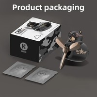 Diffuseur d'air de voiture rotatif Haco Bear en ABS avec parfum d'aromathérapie pour la décoration des aérations