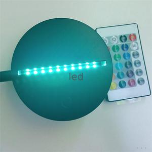Veilleuse Illusion 3D avec câble USB 16 couleurs effet de changement de couleur Base de la lampe de <span class=keywords><strong>Table</strong></span> avec télécommande à 24 touches - Product Image 5