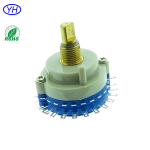 Échantillons gratuits personnalisés ODM OEM arbre métallique électrique 38mm 3 pôles 8 12 23 24 positions interrupteur rotatif sans court-circuit - Product Image 2